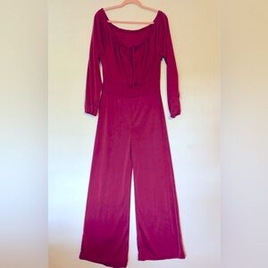 Burgundy vintage jumpsuit